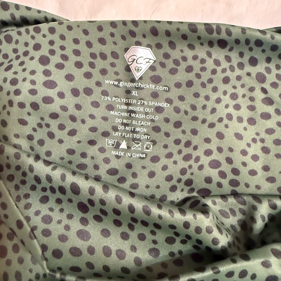 Other - Gingerchickfit Green and Purple Polka Dot Leggings
